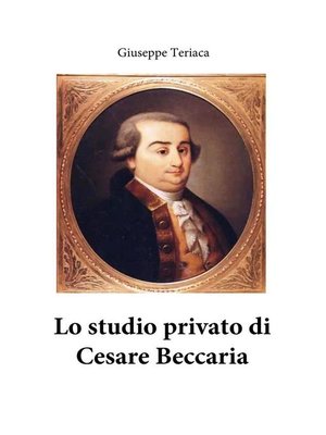 cover image of Lo studio privato di Cesare Beccaria